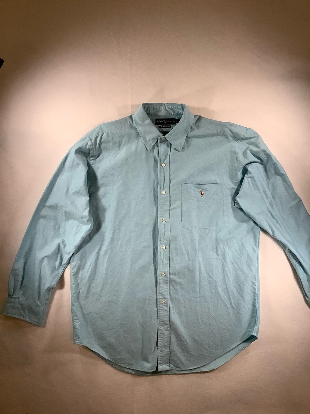 Ralph Lauren Light Blue Long-Sleeve Button-Down Shirt